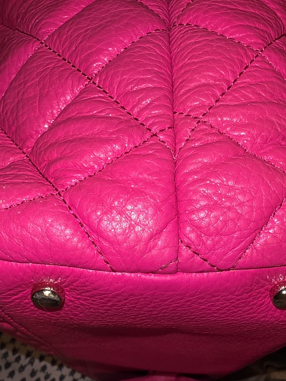 Kate Spade Leather Bag Gold Coast Small Maryanne Quilted Zinnia Pink - Picture 6 of 9
